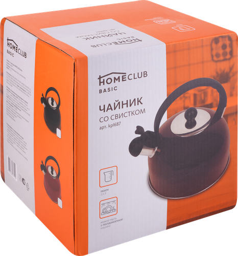 

Чайник HOMECLUB Aroma 2.5 л, со свистком