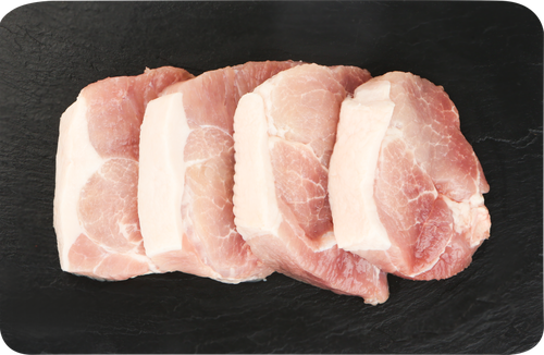 

Свинина котлета натуральная из окорока бескостная ЛЕНТА FRESH охлажденная, вес