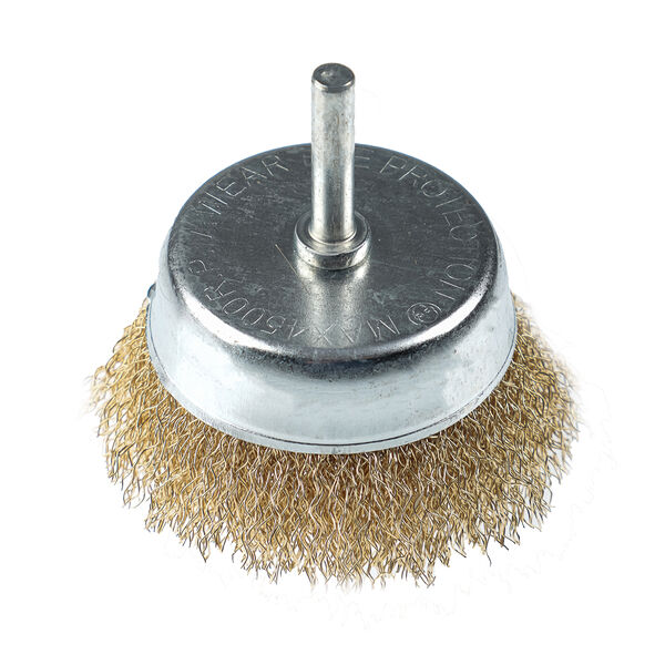 Ермак щетка металл. со шпилькой для дрели 75мм (чашка)