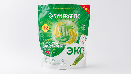 Капсулы для стирки Synergetic Color, 40 шт