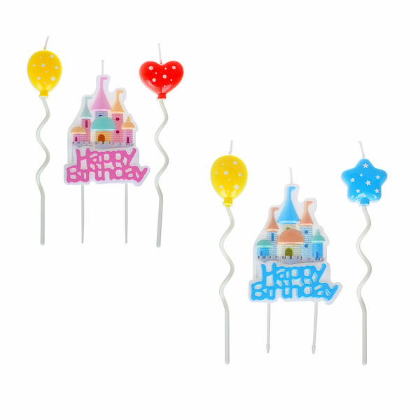 Набор свечей для торта FNtastic, с тортом, 16 см, 2 цвета, парафин (1430040)