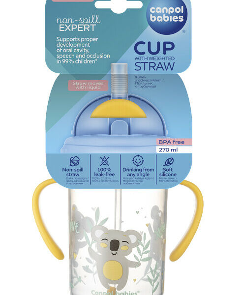 Поильник с трубочкой арт.56/606_yel