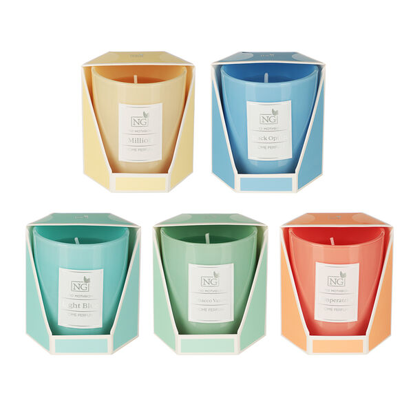 New galaxy свеча ароматизированная home perfume 140гр. l'imperatrice, opium, light, million, tabacco, 1 шт., в ассортименте