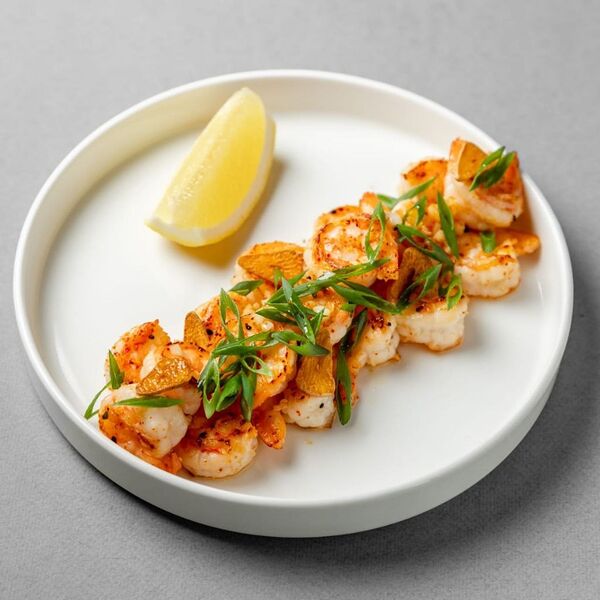 Жареные Креветки с Чесноком