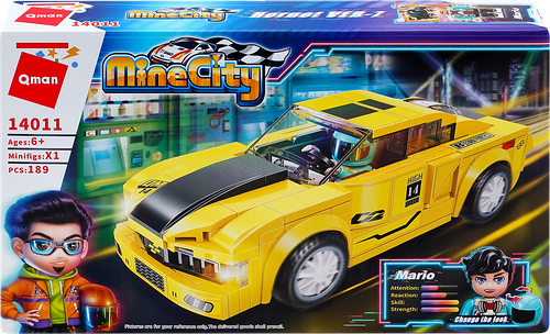 Конструктор Qman Машинка, 189 деталей, Арт. 14011