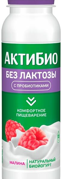 Биойогурт Актибио Малина без лактозы 1.5% 260г