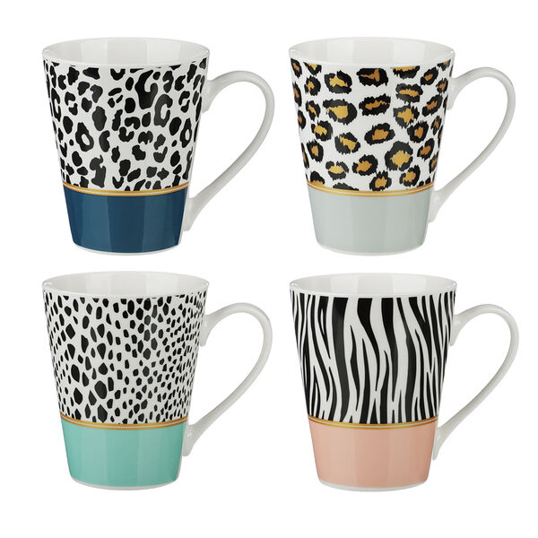 Millimi саванна кружка 380мл, фарфор, 4 дизайна