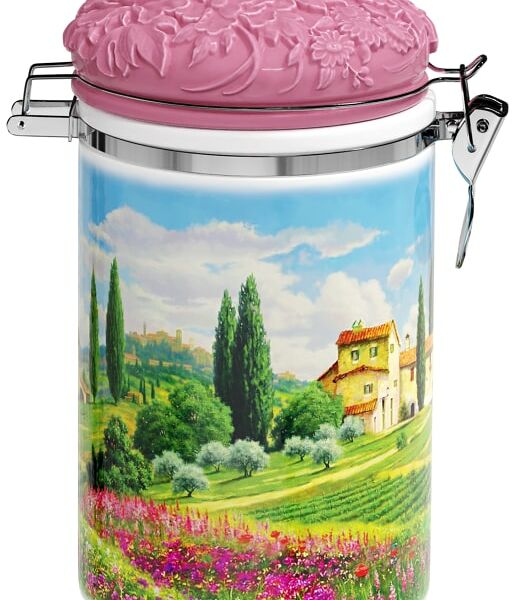 Чай черный Hilltop Керамическая чайница с клипсой Пейзажная коллекция 80г