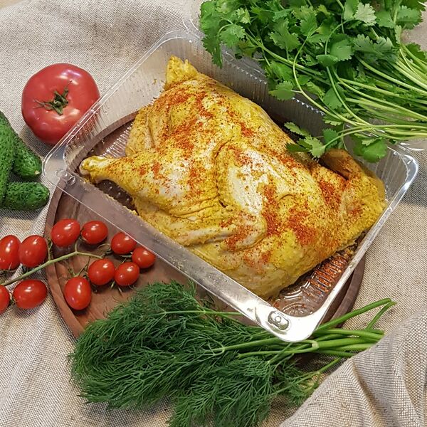 Половинка курочки для запекания  в медово-горчичном соусе с  паприкой