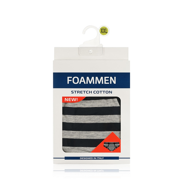 Мужские трусы - слипы Foammen Fo210004-1 широкая серая полоска M