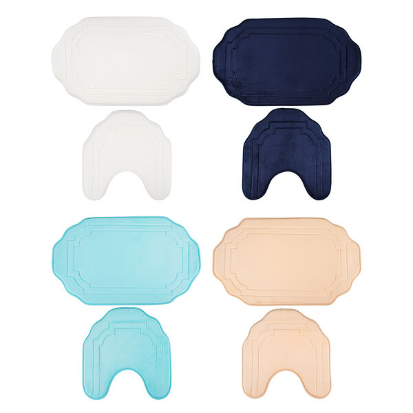 Vetta набор ковриков 2шт для ванной и туалета, фланель, 45x75см + 45х45см, 