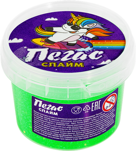 Слайм Прихлоп Пегас прозрачный, в ассортименте