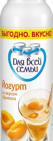Йогурт Для всей семьи со вкусом абрикоса 1%
