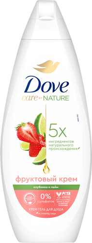Гель для душа Dove клубника-лайм, 250мл