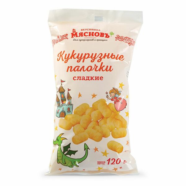 Палочки кукурузные сладкие МясновЪ Вкусняшка, 120г