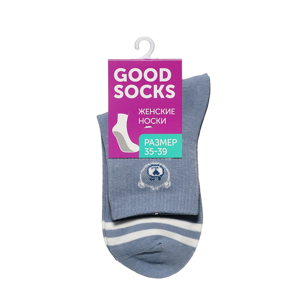 Женские носки Good Socks Мишка, синие, р.35-39