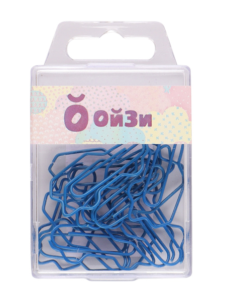 Скрепки фигурные канцелярские Глобус машинка цветные 40 мм, 12 шт