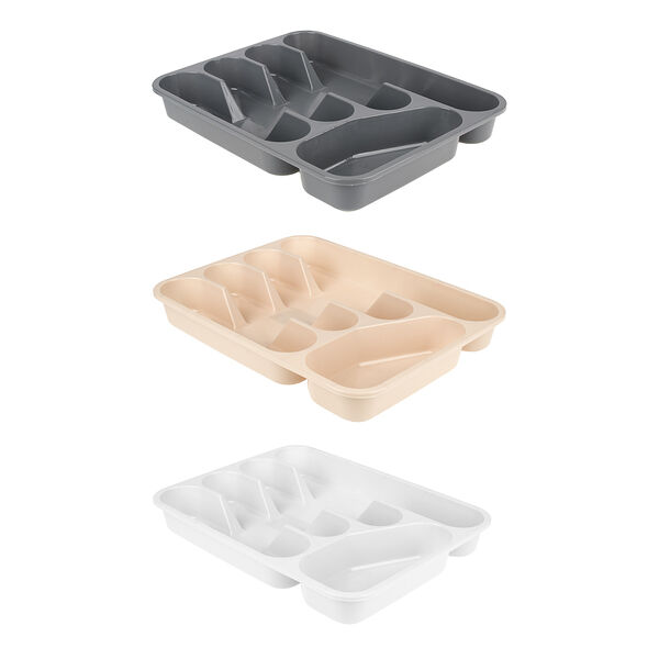 Vetta лоток для столовых приборов, 5 секций, пластик, 32,8х25х4см, 3 цвета