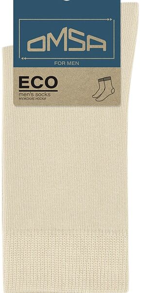 Носки мужские Omsa Eco 401 Colors гладь Latte Молочный Размер 39-41