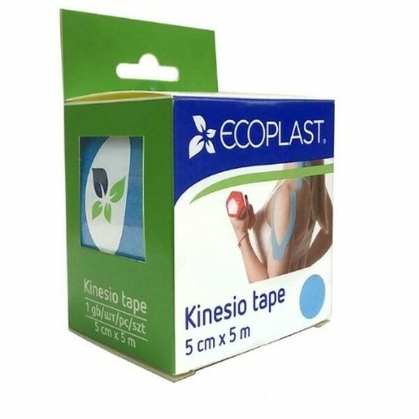 Кинезио тейп Ecoplast 5 см х 5 м голубой