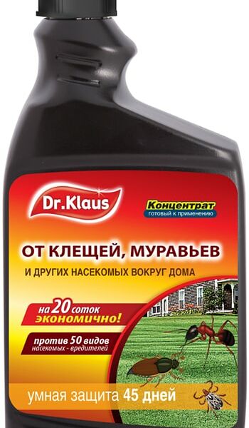 Концентрат от муравьев Dr.Klaus от клещей и других ползающих насекомых 1л