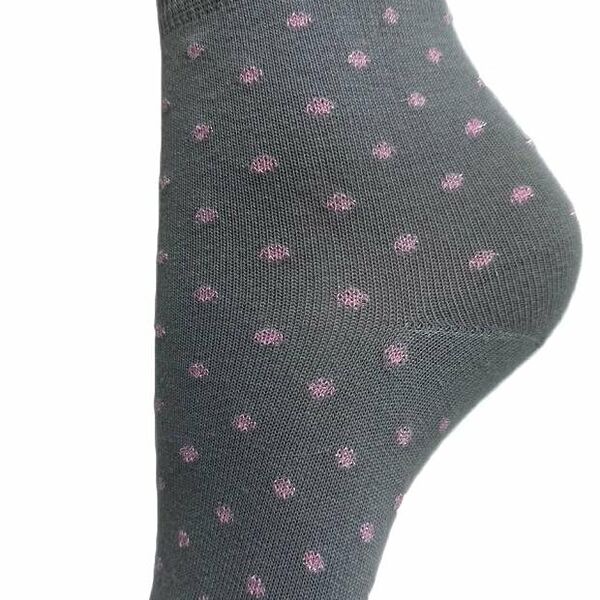 Носки для девочки John Jeniford серые в горошек, р. 14-16