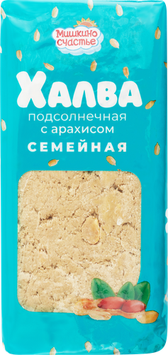 

Халва подсолнечная Мишкино Счастье неглазированная с арахисом 500 г