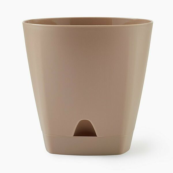 Горшок для цветов с прикорневым поливом InGreen Amsterdam, 17х16.5 см, 2.5 л,цвет молочный шоколад