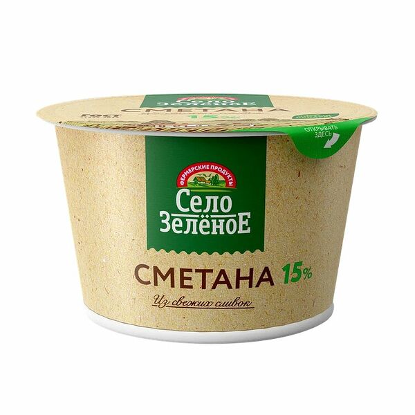 Сметана Село Зелёное 15%