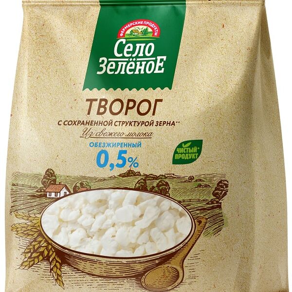 Творог Село Зеленое обезжиренный 0% 200г