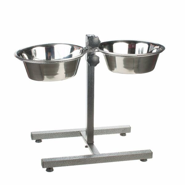 Стойка-кормушка Petmax металлическая для собак, 2 миски по 2.6 л