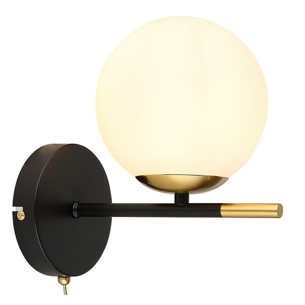 Бра Arte Lamp Alcor, Е14, 40 Вт, металл крашеный, черный