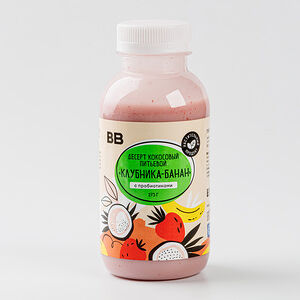 Десерт кокосовый питьевой с пробиотиком "Клубника-банан"