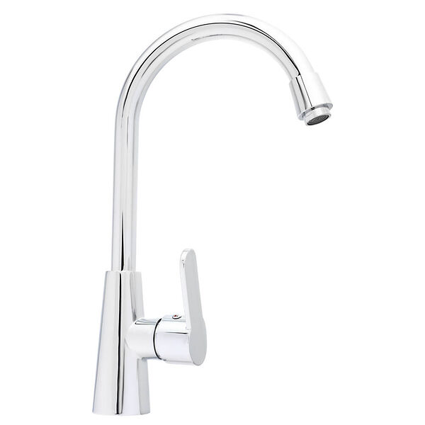 Союзкран смеситель для кухни, поворотный излив 25см, керам. картридж 40мм, хром, sk01-r118