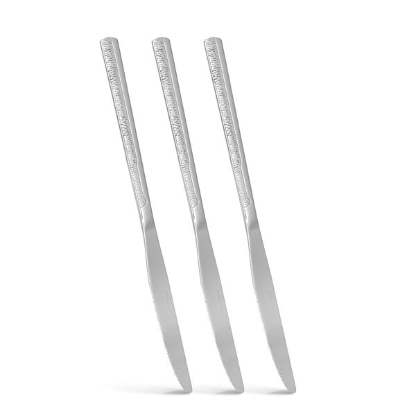 Ножи столовые из нержавеющей стали 22,5 см / 3 шт Flor