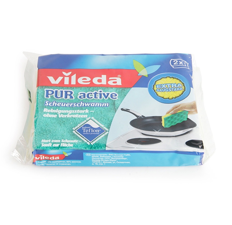 

Губка Vileda PurActive для электроплит, 2 шт, Германия