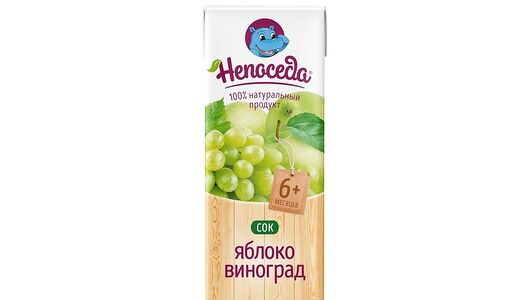 Сок Непоседа яблоко и виноград с 6 месяцев
