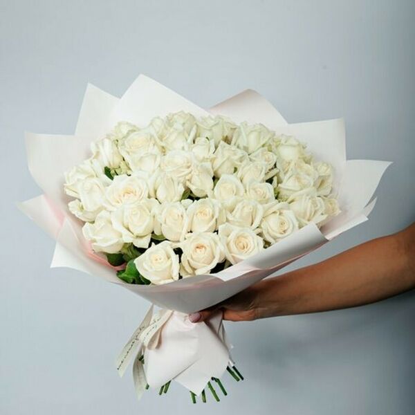 Букет из 41 розы 50 см с оформлением