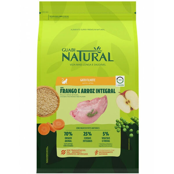 Сухой корм для котят Guabi Natural Kitten Цыпленок с коричневым рисом 1.5 кг