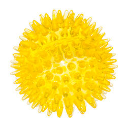 Игрушка для собак Мяч с шипами желтый 7,5 см