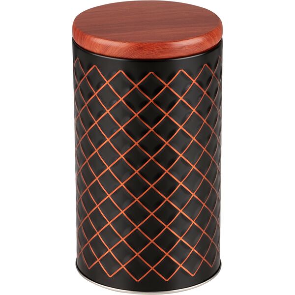 Банка для сыпучих продуктов Mallony Classico Nero, 1.6 л, круглая, металл