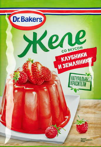

Смесь для приготовления желе Dr.Bakers со вкусом клубники и земляники 45 г
