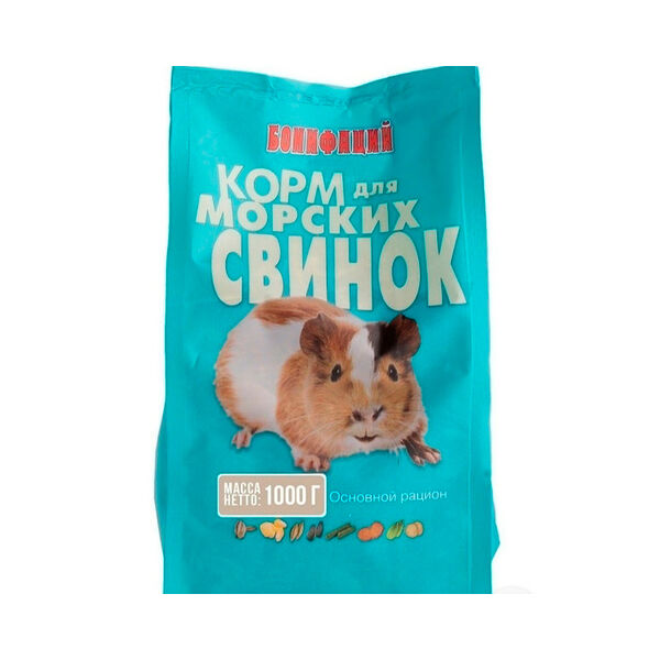 Корм д/морских свинок Бонифаций основной рацион 1кг