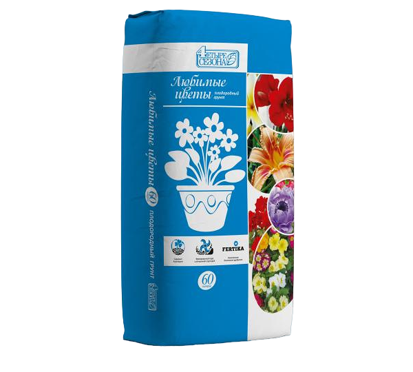 Грунт плодородный Четыре сезона Любимые цветы, 60 л