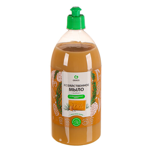 Мыло Grass жидкое хозяйственное с маслом кедра, 1 л