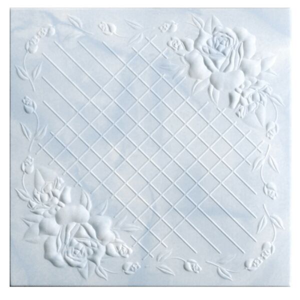 Плитка потолочная экструдированная СОЛИД Агат, 50х50см, голубая, 8шт