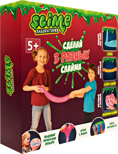 

Набор для создания лизуна SLIME ЛАБОРАТОРИЯ 3в1 Арт. SS300