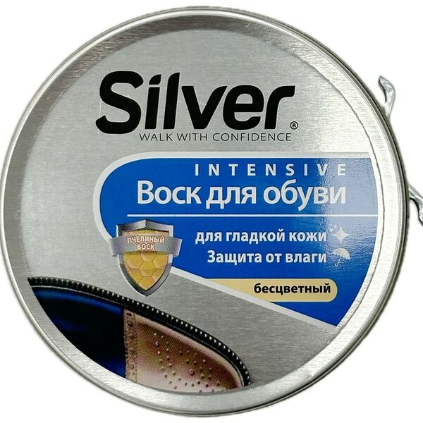 Воск для обуви Silver бесцветный 50мл