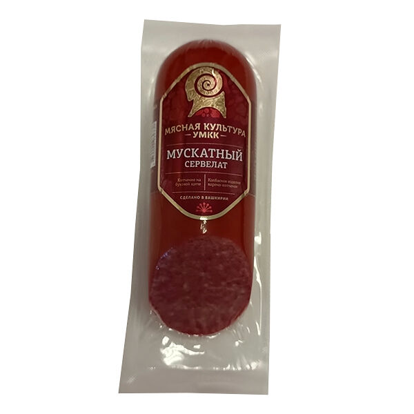 Колбаса варено-копченая УМКК Сервелат Мускатный