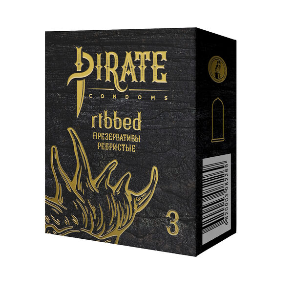 Презервативы Pirate Ribbed 3 шт
